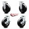 Service Caster 6 Inch Polyolefin Swivel Caster Set with Ball Bearings 2 Brakes SCC SCC-20S620-POB-2-TLB-2 - alternate 3